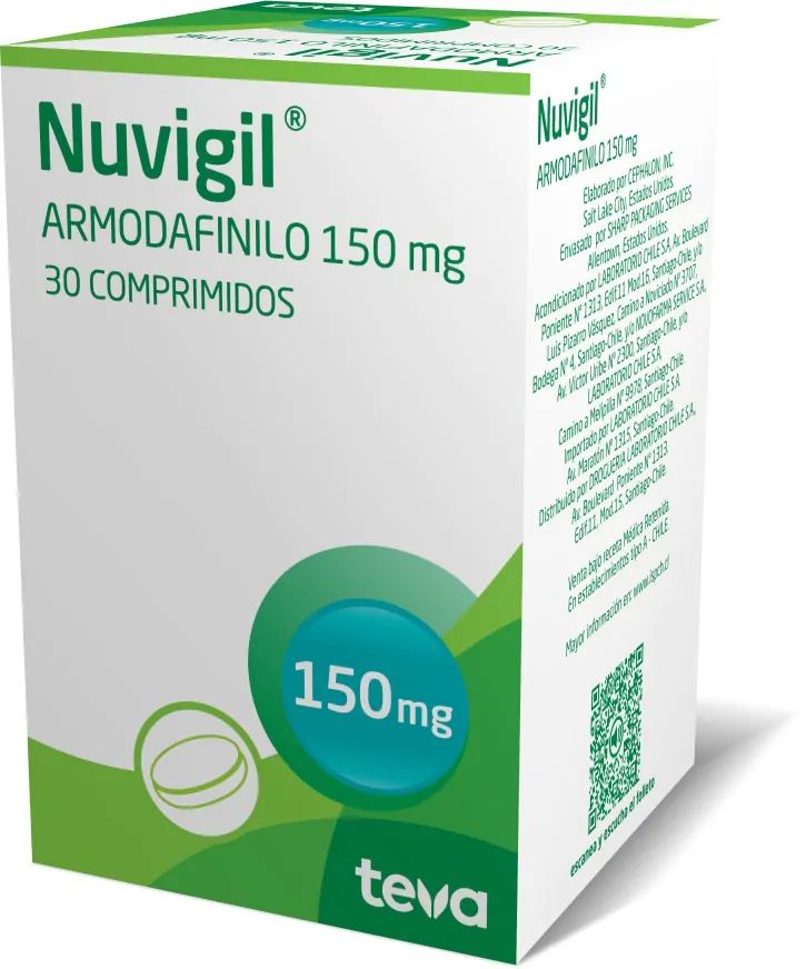 Nuvigil 150 mg x 30 Comprimidos Farmex-Chile Salud-Persistente